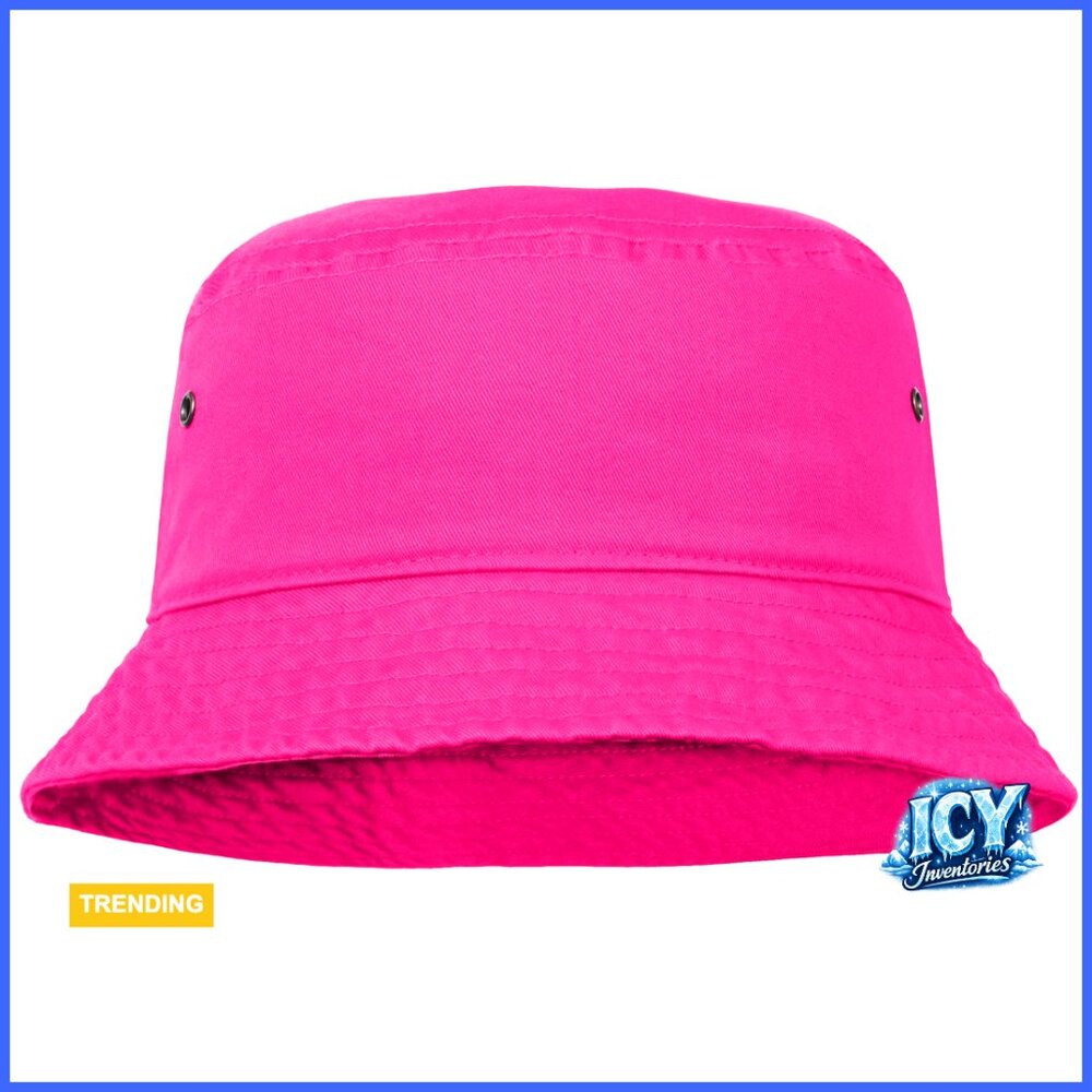 Unisex Cotton Bucket Hat Packable for Outdoor Travel Fishing Hunting
